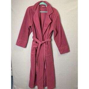 L.L. Bean Robe Women’s Size Medium Pink 100% Polyester Bed & Bath Belted